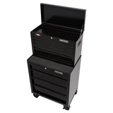 1000 Series 26.5-in W x 32.5-in H 4-Drawer Steel Rolling Tool Cabinet (Black) CMST22741BK