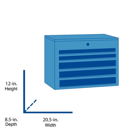 Portable 20.5-in W x 12-in H x 8.5-in D 3-Drawer Red Steel Tool Box CMST98245RB