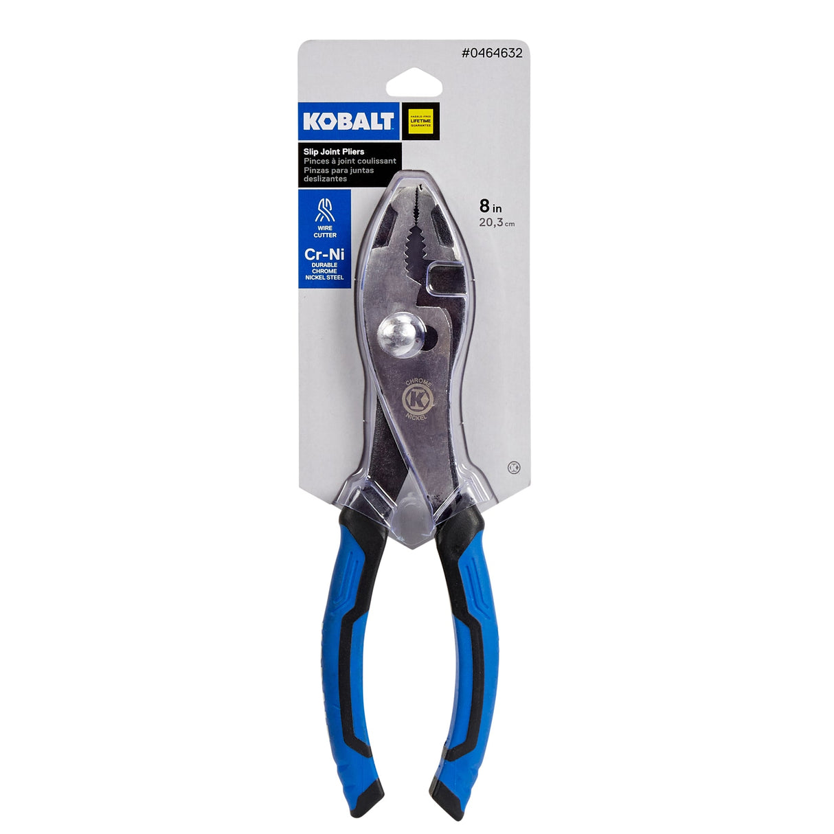 8-in Home Repair Slip Joint Pliers with Wire Cutter 55736