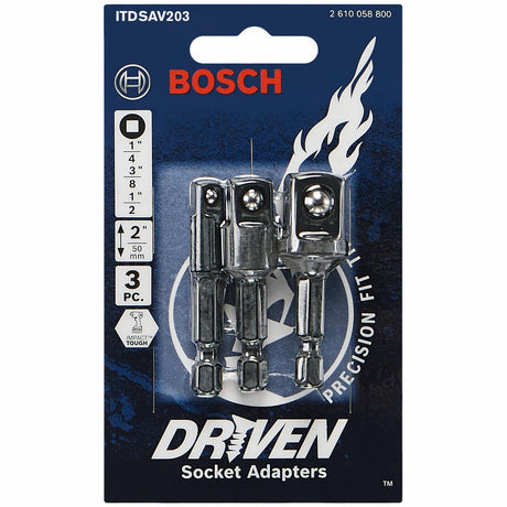 Driven 1/4-in x 2-in Impact Driver Bit (3-Piece) ITDSAV203