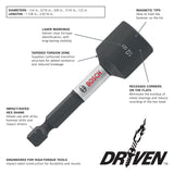 Driven 5/16-in x 2-9/16-in Nutsetter Impact Driver Bit ITDNS5162