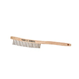 Large Stainless Steel Wire Brush, 3 x 19, Brown, Heavy-Duty, Long Handle, 1 Brush KH586