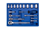 250-Piece Standard (SAE) and Metric Polished Chrome Mechanics Tool Set with Hard Case 81700