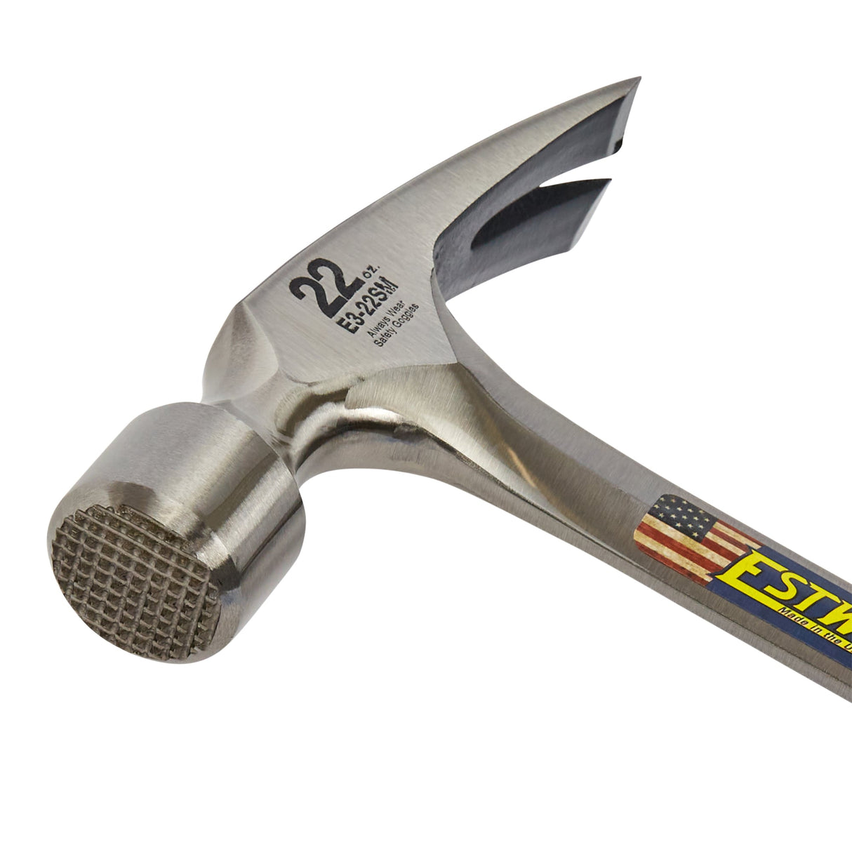 22-oz Milled Face Steel Head Steel Framing Hammer E3-22SM