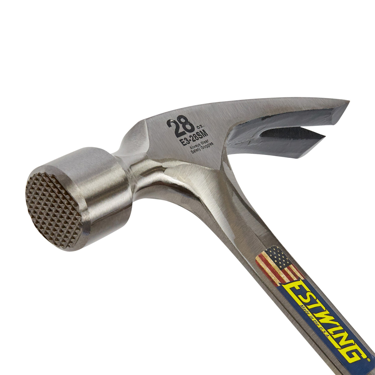 28-oz Milled Face Steel Head Steel Framing Hammer E3-28SM