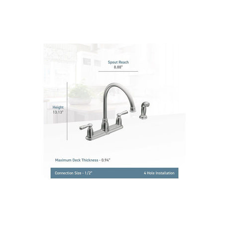 Banbury HighArc Kitchen Faucet SpotResist Stainless 2 Handle CA87000SRS