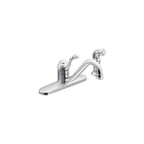 Lindley Kitchen Faucet with Side Spray Chrome 1 Handle Low Arc CA87009