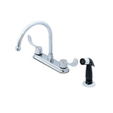 Kitchen Faucet Chrome 2 Handle with Side Sprayer 4309217
