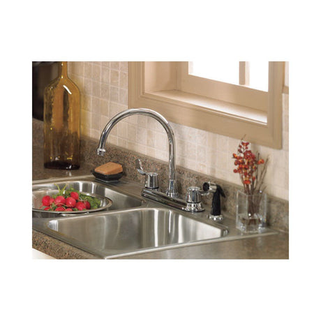 Kitchen Faucet Chrome 2 Handle with Side Sprayer 4309217