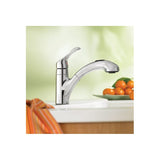 Renzo Pullout Kitchen Faucet Chrome 1 Handle Low Arc CA87316C