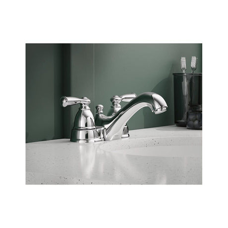 Banbury Bathroom Lavatory Faucet Chrome 2 Handle Low Arc WS84912