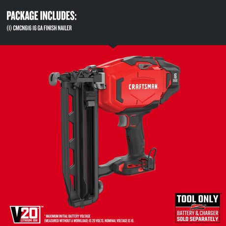 V20 2.5-in 16-Gauge Cordless Finish Nailer (Bare Tool Only) CMCN616B