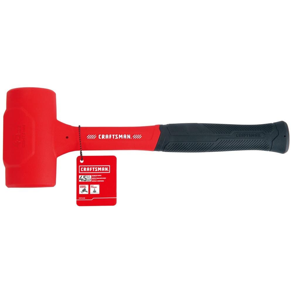 45-oz Smooth Face Polyurethane Head Rubber Soft-faced Dead Blow Hammer CMHT54169