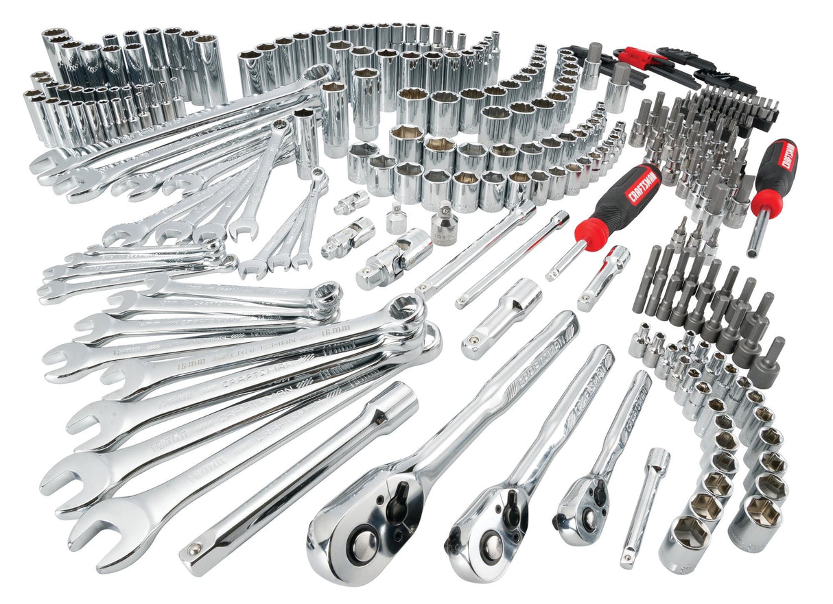 308-Piece Standard (SAE) and Metric Polished Chrome Mechanics Tool Set CMMT45938