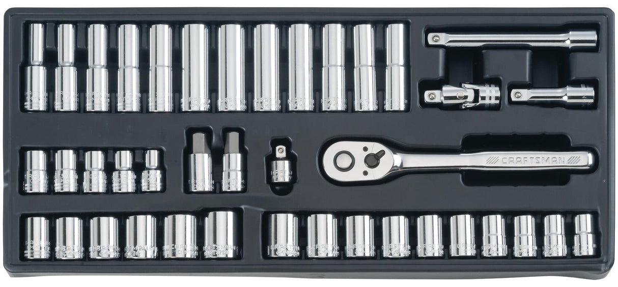 308-Piece Standard (SAE) and Metric Polished Chrome Mechanics Tool Set CMMT45938