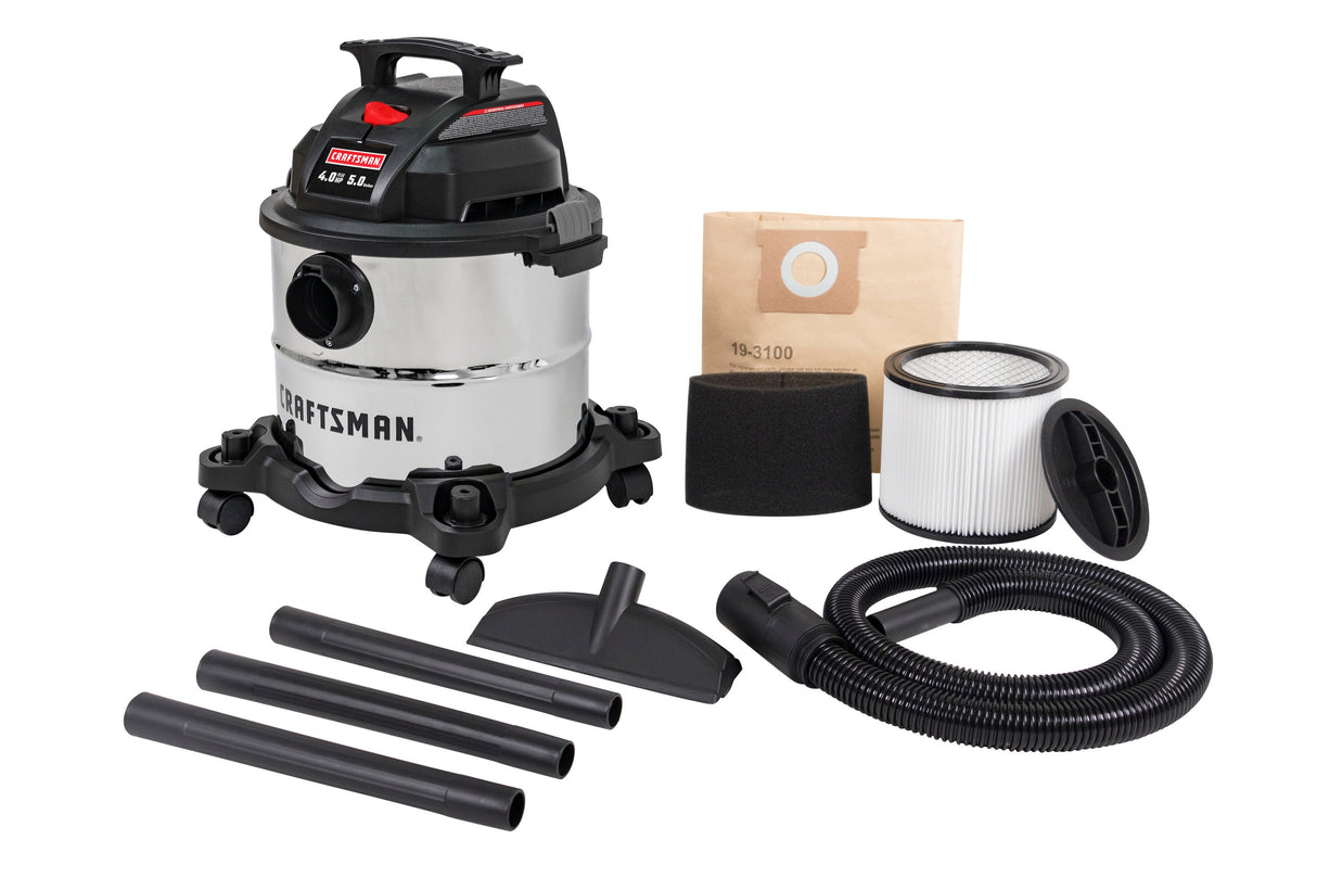 5-Gallons 4-HP Corded Wet/Dry Shop Vacuum with Accessories Included CMXEVXA18115