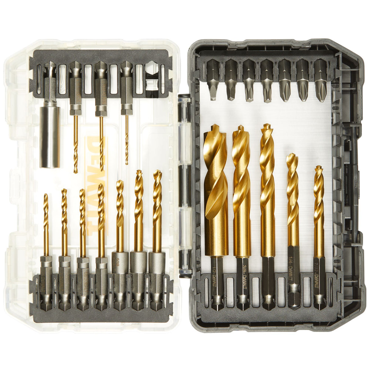 23-Piece Assorted x Titanium Nitride Coated Hss Jobber Length Twist Drill Bit Set DD5165