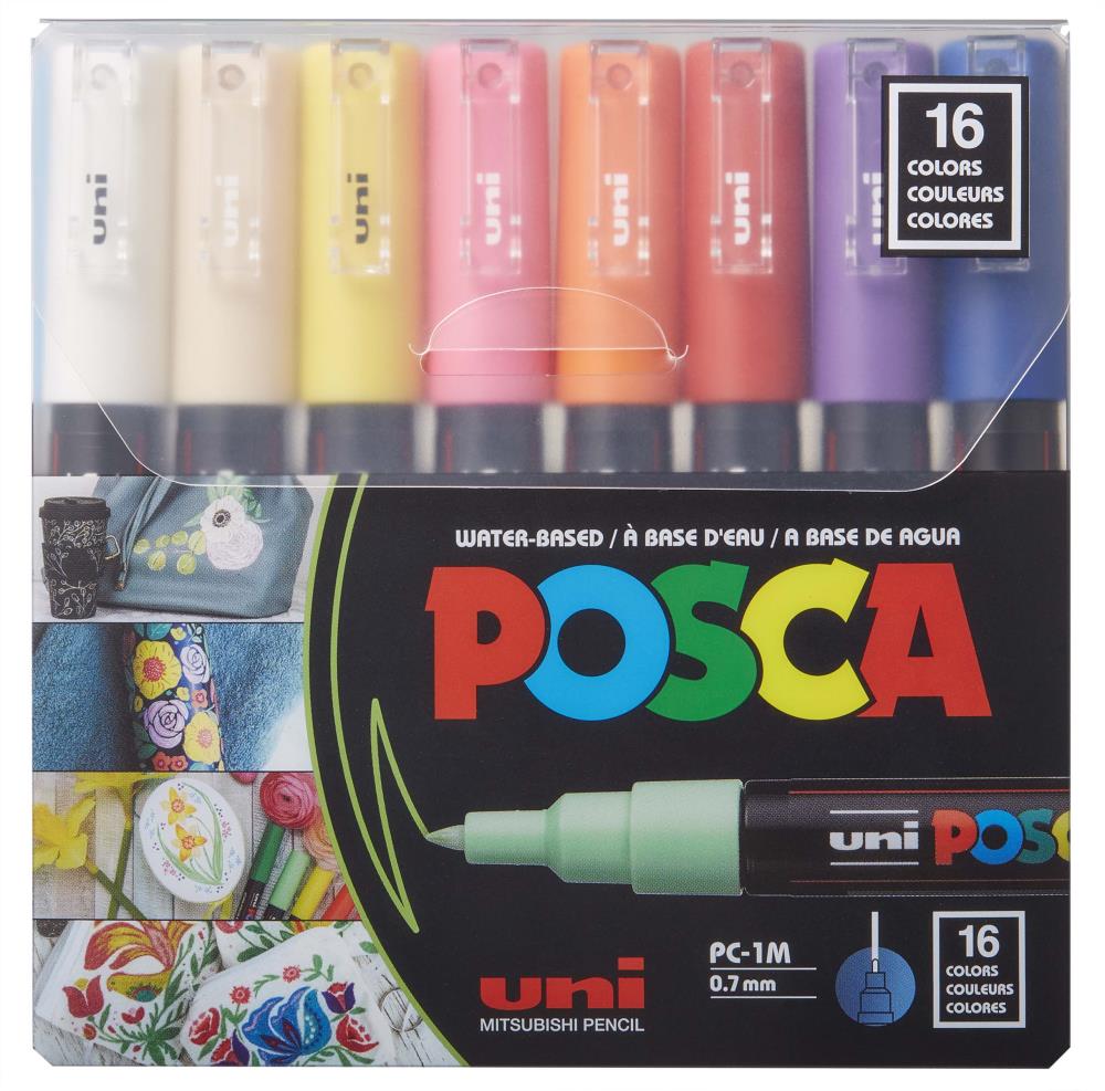 16-Pack 1m Multi Paint Pen/Marker PXPC1M16SET