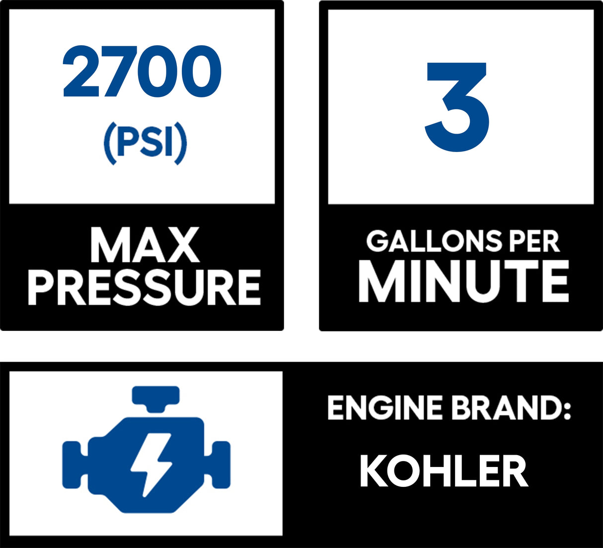 Commercial Hot Water Gasoline Oil Fired 2700 PSI 3-GPMs Hot Water Gas Pressure Washer with 5 Spray Tips EZO2703G