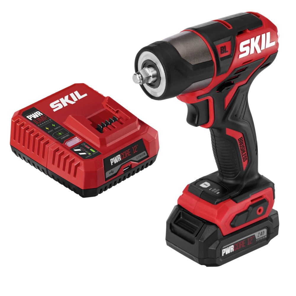 PWR CORE 12-volt Variable Brushless 3/8-in square Drive Cordless Impact Wrench (Battery Included) IW5744-10