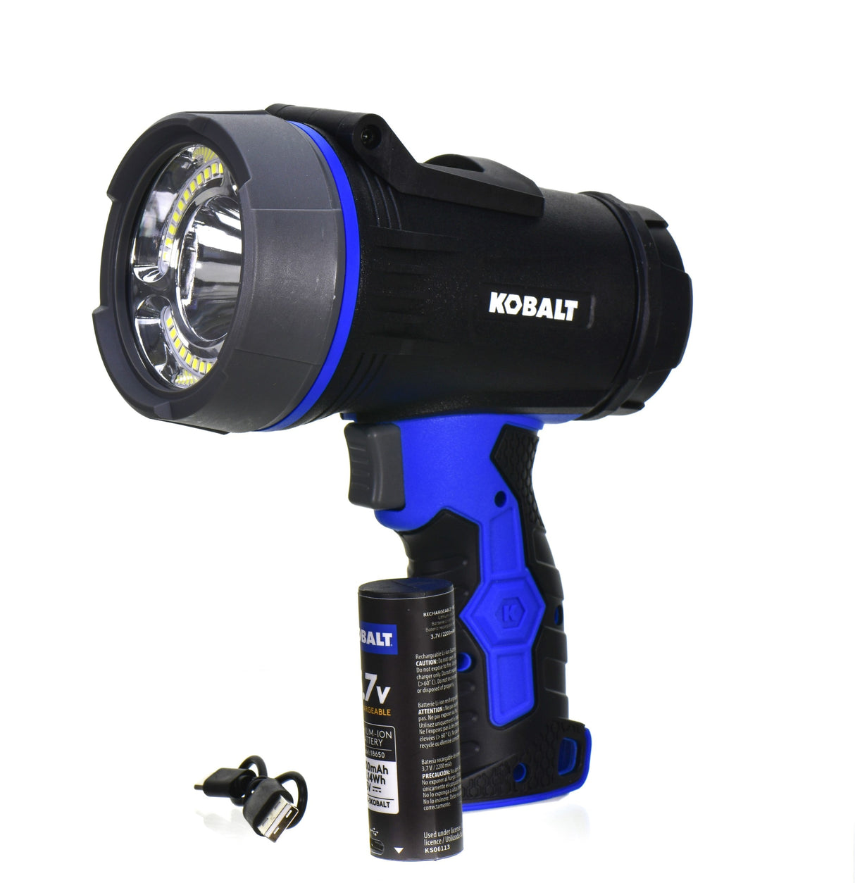 1000-Lumen 4 Modes LED Rechargeable Spotlight Flashlight KSLHYB1000