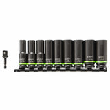 Impact Tough Standard (SAE) Shallow/Deep Socket Set (10-Pieces) ITDSO12V10