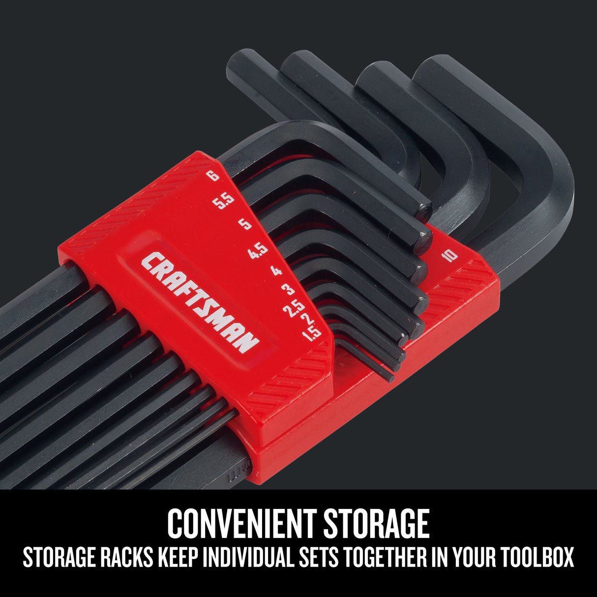 100-key Standard (Sae) and Metric Combination Hex Key Set CMHT26300