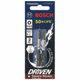 Driven 1/4-in x 2-in Square/Robertson Impact Driver Bit (2-Piece) ITDSQ2202