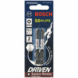 Driven 1/4-in x 2-in Square/Robertson Impact Driver Bit (2-Piece) ITDSQ3202