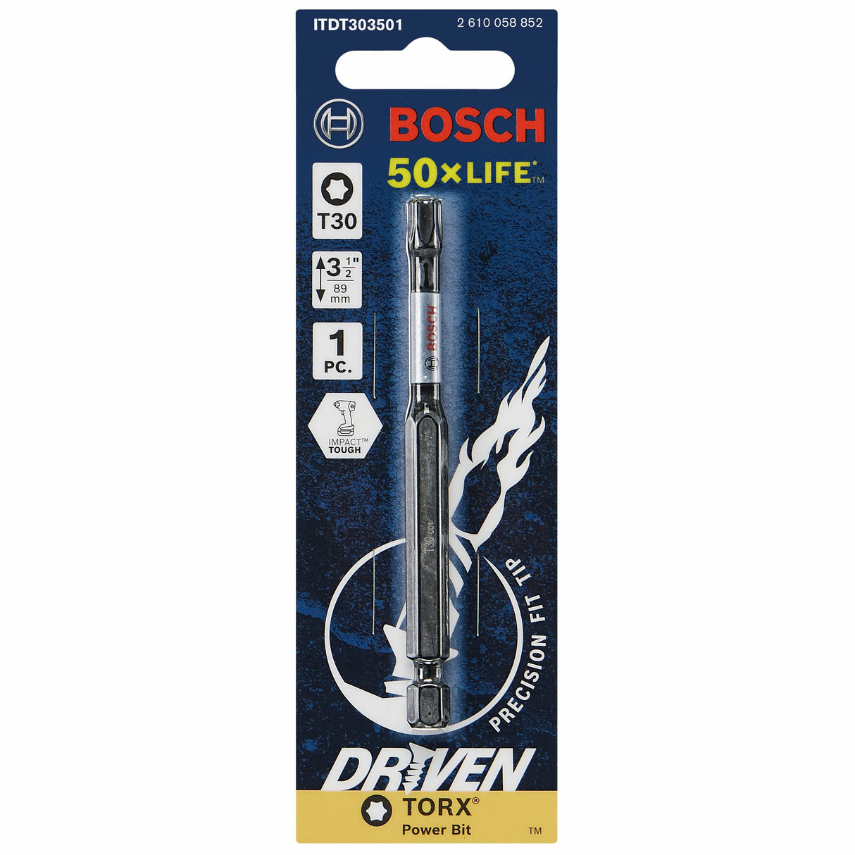 Driven 1/4-in x 3-1/2-in Torx Impact Driver Bit ITDT303501