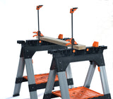 2-Pack 27-in W x 34.6-in H Plastic/Steel Saw Horse (1200-lb Capacity) 60400