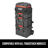 TRADESTACK System Black/Red Polyester 22.5-in Tool Bag CMST21450