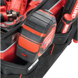 TRADESTACK System Black/Red Polyester 22.375-in Zippered Tool Tote CMST21451