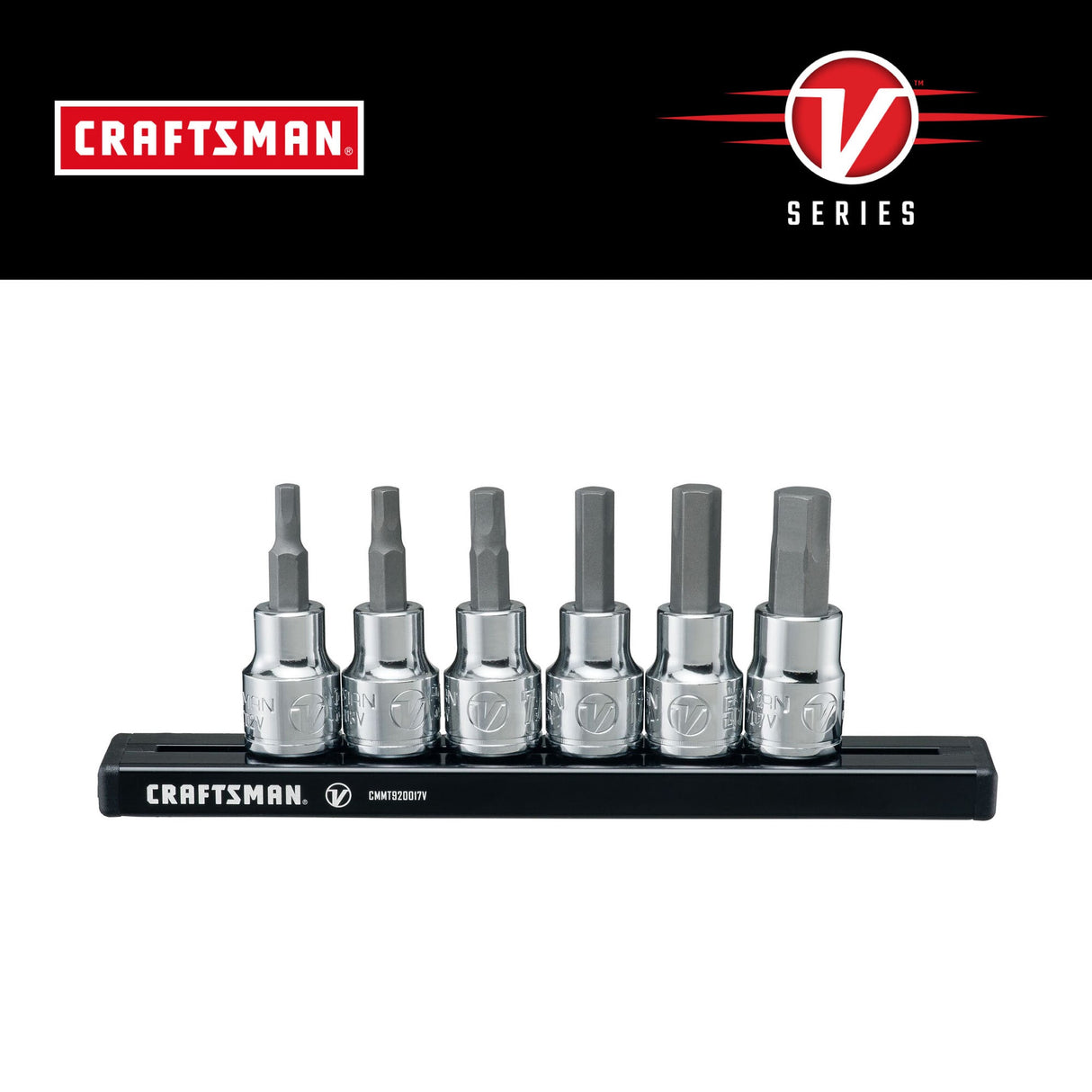 V-Series 6-Piece 3/8-in Drive Set Hex Bit Driver Socket Set CMMT17700V