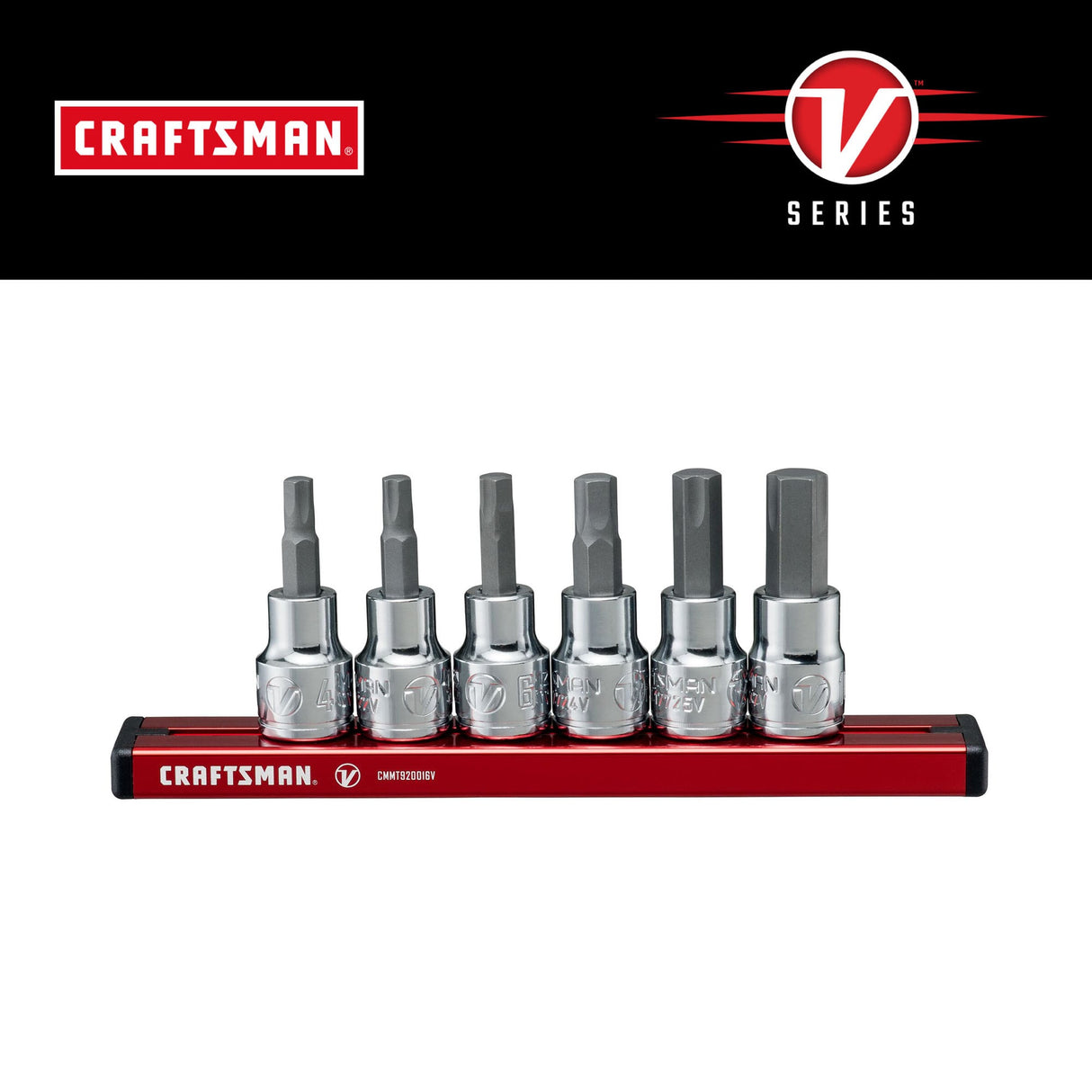 V-Series 6-Piece 3/8-in Drive Set Hex Bit Driver Socket Set CMMT17720V