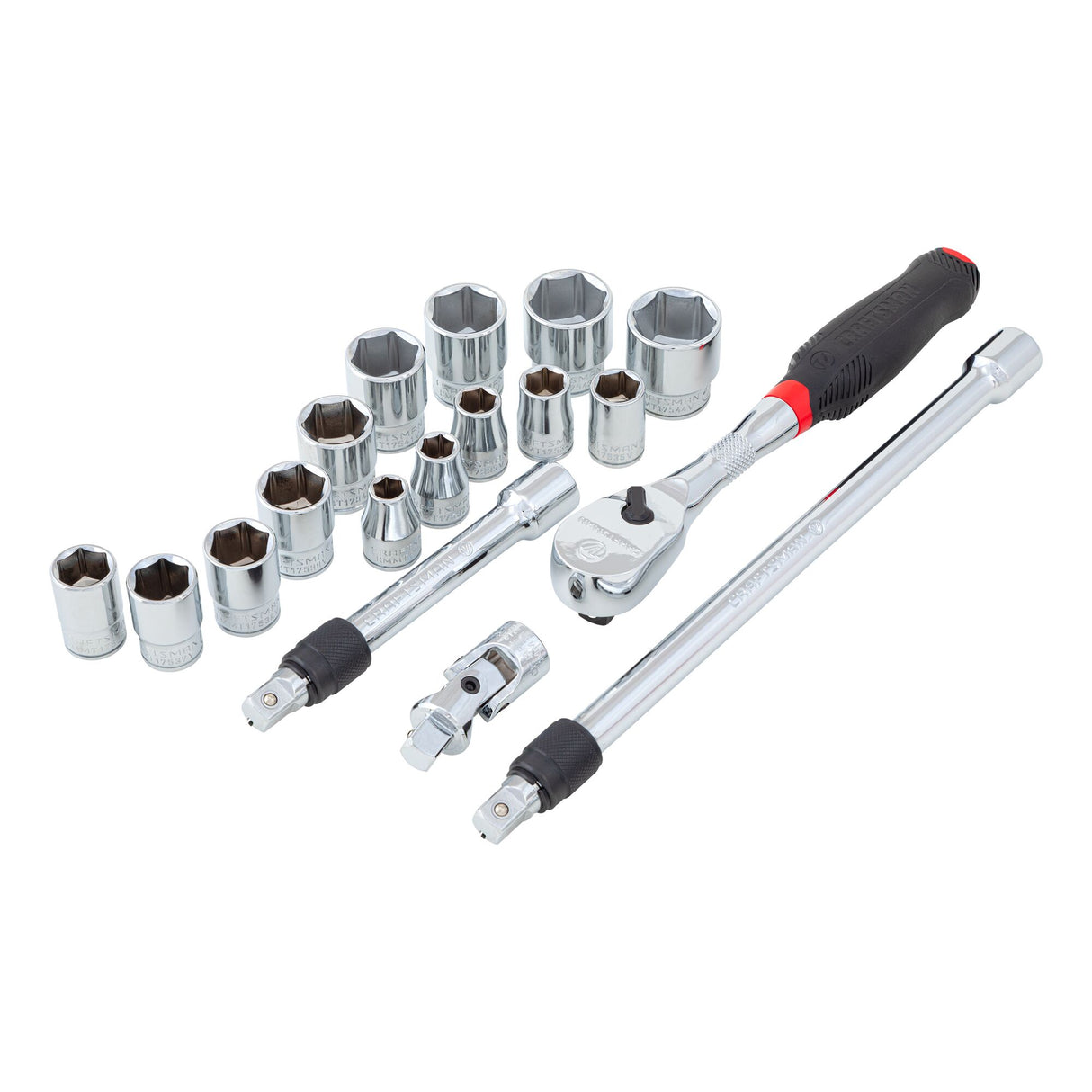 V-Series 3/8-in Drive Metric Shallow Socket Set (18-Pieces) CMMT45753V