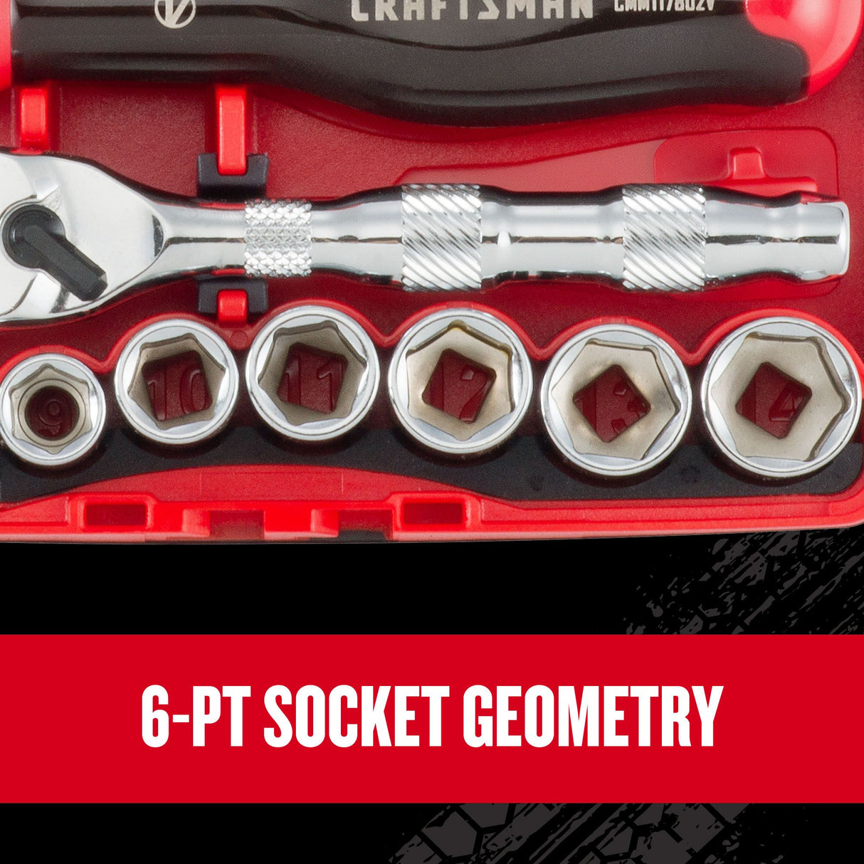 V-Series 1/4-in Drive Metric Shallow Socket Set (38-Pieces) CMMT45751V