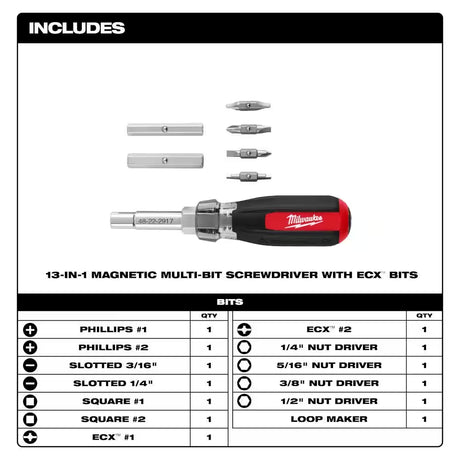 13-In-1 Magnetic Multi-Bit Screwdriver