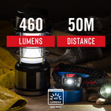 EAL17 LED Emergency Area Lantern - 4-Mode Switch, 460 Lumen Output, Metal Housing, Water Resistant (6-volt Battery) 20269