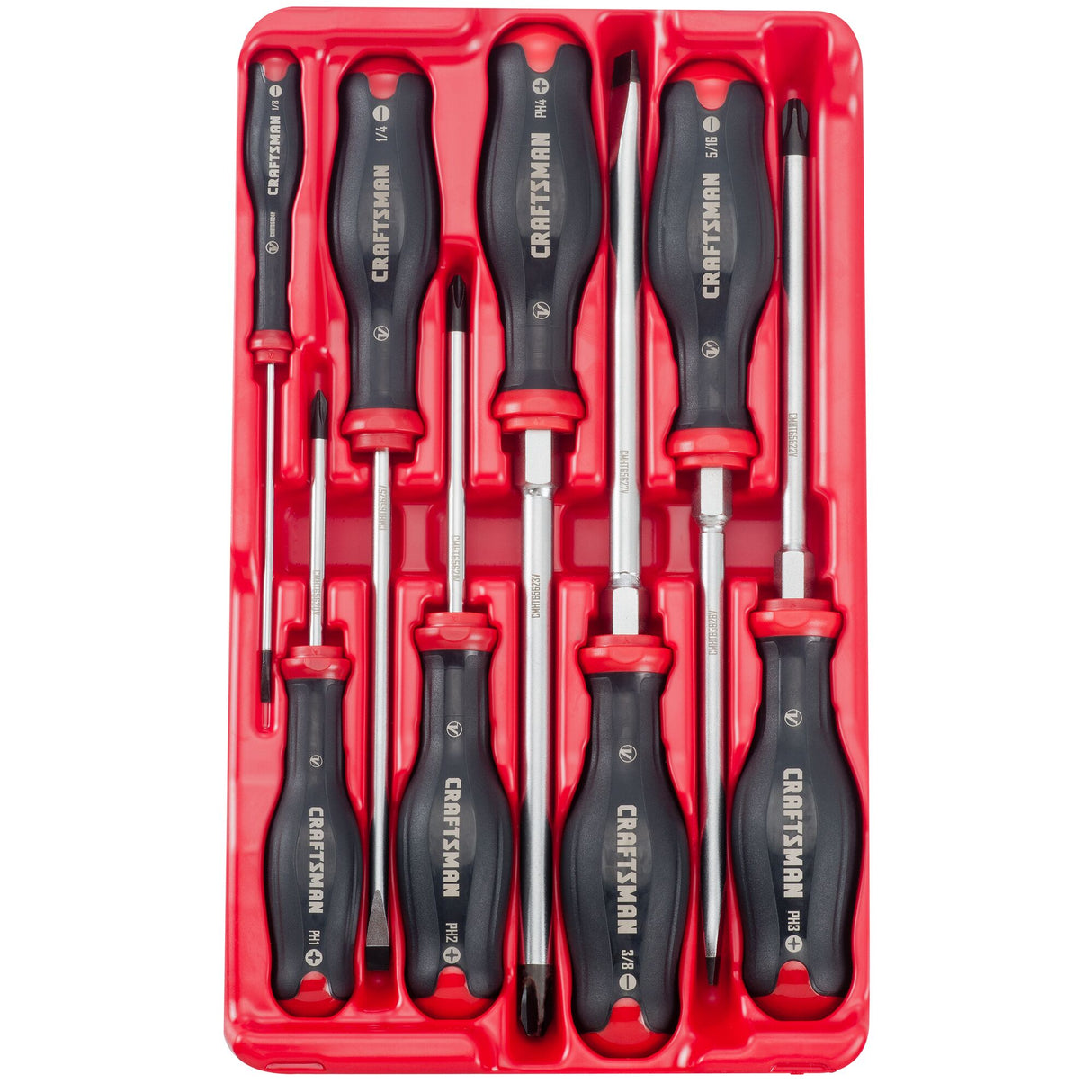 V-Series 8-Piece Bi-material Handle Assorted Drive Screwdriver Set CMHT65618V