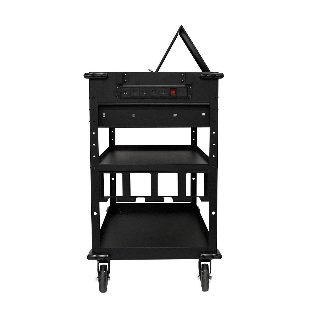 Steel Storage Module 40-in Work Cart with Power Tool Holder - Black MUC4039B