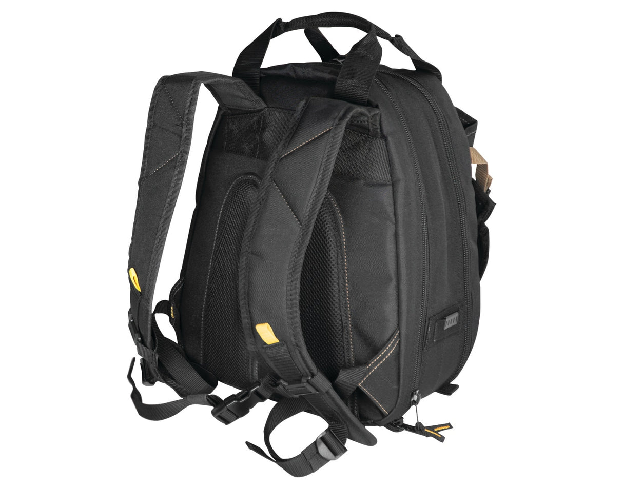 Black/Khaki Polyester 13.25-in Zippered Backpack 1134