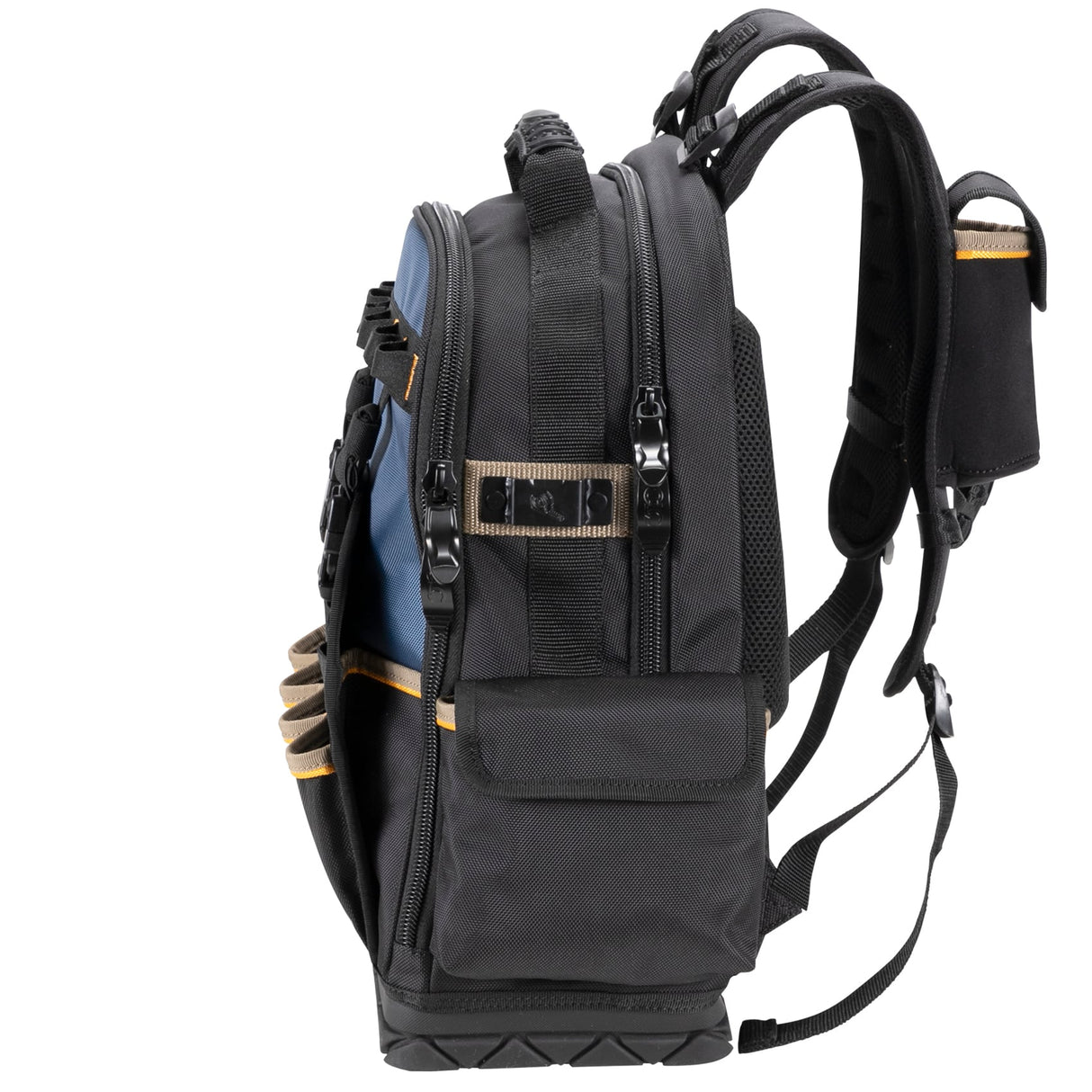 Black/Blue Ballistic Nylon 13-in Zippered Backpack PB1133