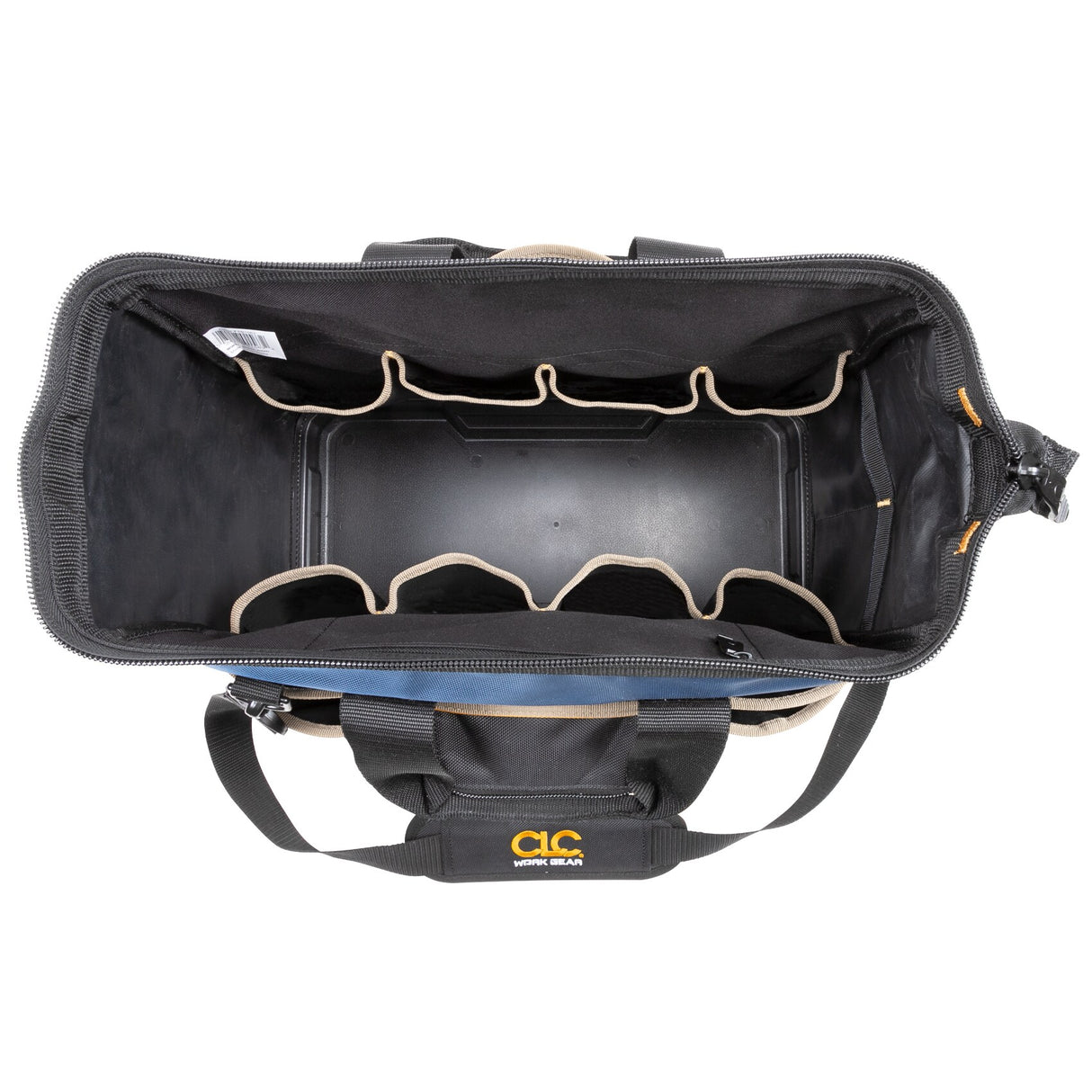 Black/Blue Ballistic Nylon 16-in Zippered Tool Bag PB1563