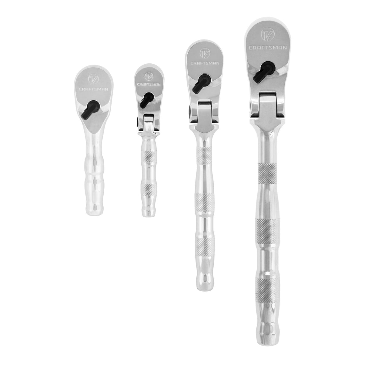 V-Series 4-Piece Set-Tooth Set Drive Comfort Grip Handle Flexible Head Ratchet Set CMMT86507V