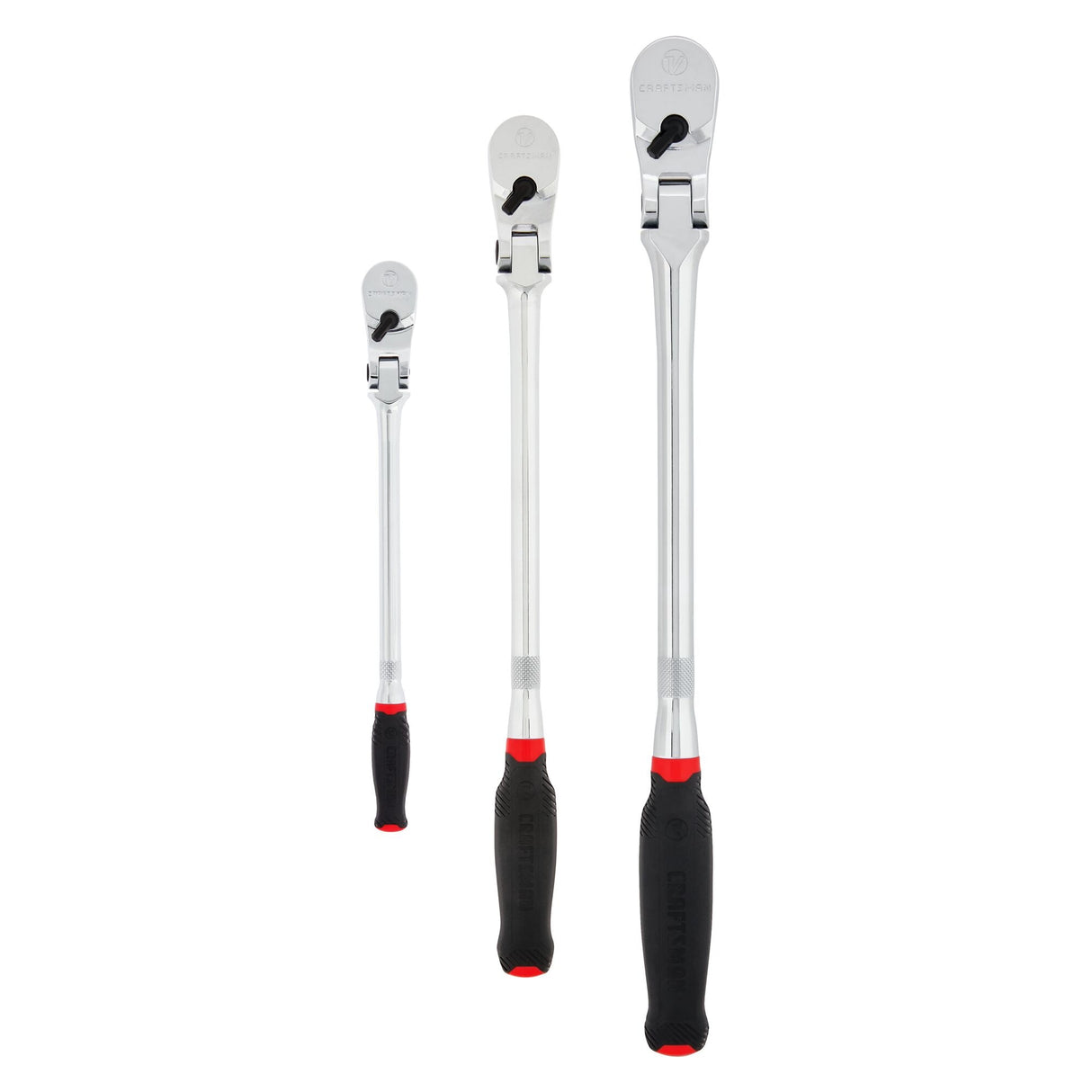 V-Series 3-Piece Set-Tooth 1/2-in; 3/8-in; 1/4-in Drive Comfort Grip Handle Flexible Head Ratchet Set CMMT86506V