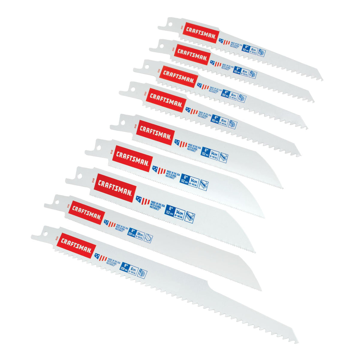 Bi-metal Wood/Metal Cutting Reciprocating Saw Blade (9-Pack) CRA-2058840