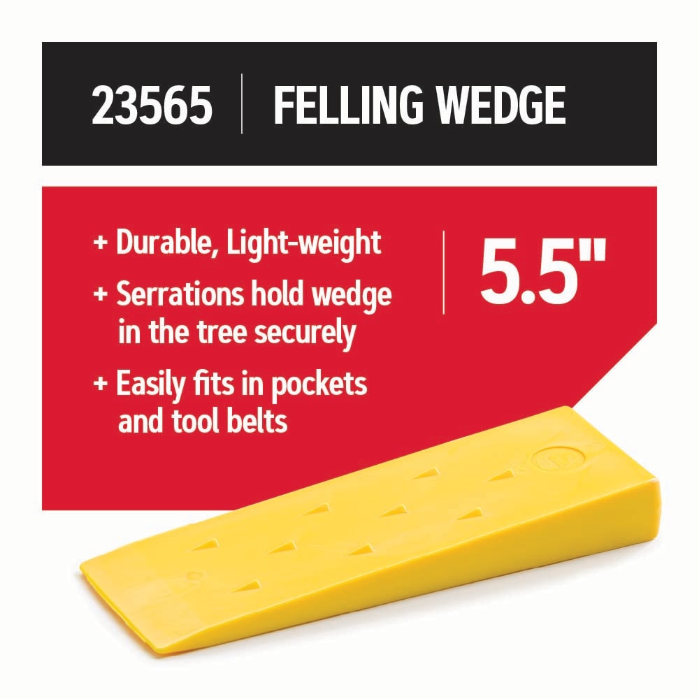 5-1/2-in Felling Wedge, Prevents Pinching, Durable Plastic 23565-21