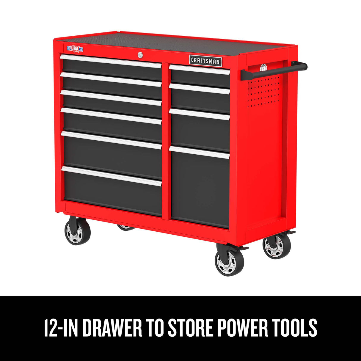 2000 Series 41-in W x 37.5-in H 10-Drawer Steel Rolling Tool Cabinet (Red) CMST98270RB