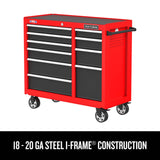 2000 Series 41-in W x 37.5-in H 10-Drawer Steel Rolling Tool Cabinet (Red) CMST98270RB